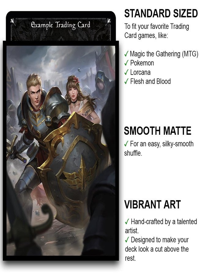 Fantasy North - Surrounded - 100 Smooth Matte TCG Card Sleeves - Fits Magic MTG Commander Pokemon and Other Card Games - Playing Card Sleeves - Image 2